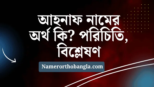 আহনাফ নামের অর্থ কি? পরিচিতি, বিশ্লেষণ